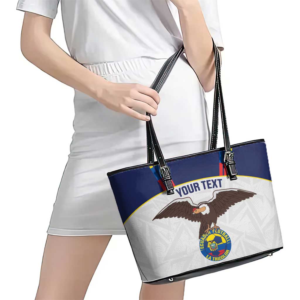 Custom Ecuador Football Leather Tote Bag La Tri Go Champions Condor Style