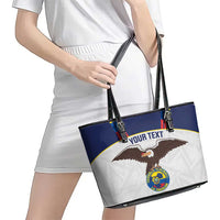 Custom Ecuador Football Leather Tote Bag La Tri Go Champions Condor Style