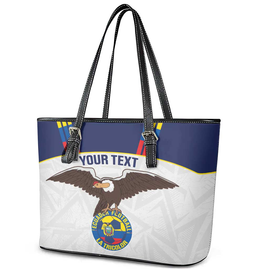 Custom Ecuador Football Leather Tote Bag La Tri Go Champions Condor Style