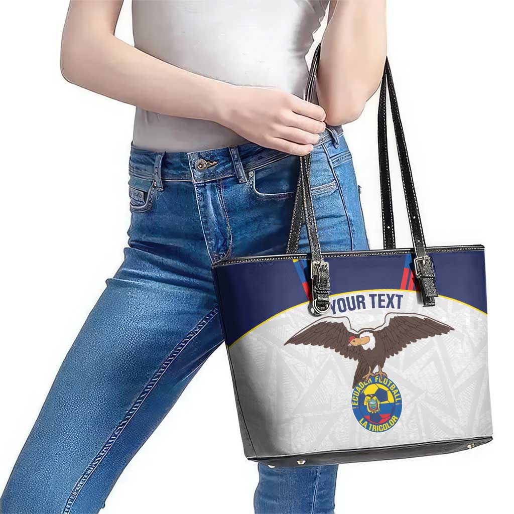Custom Ecuador Football Leather Tote Bag La Tri Go Champions Condor Style