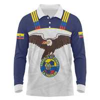 Custom Ecuador Football Long Sleeve Polo Shirt La Tri Go Champions Condor Style