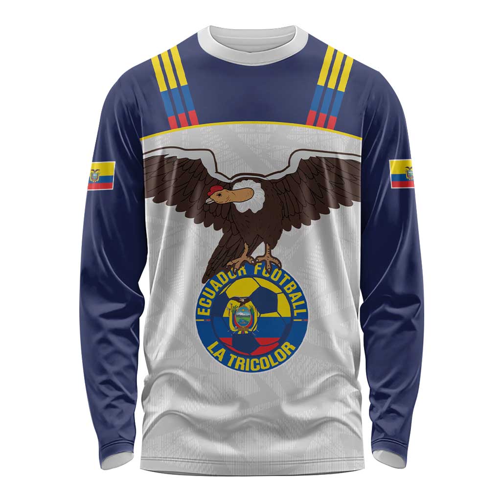 Custom Ecuador Football Long Sleeve Shirt La Tri Go Champions Condor Style
