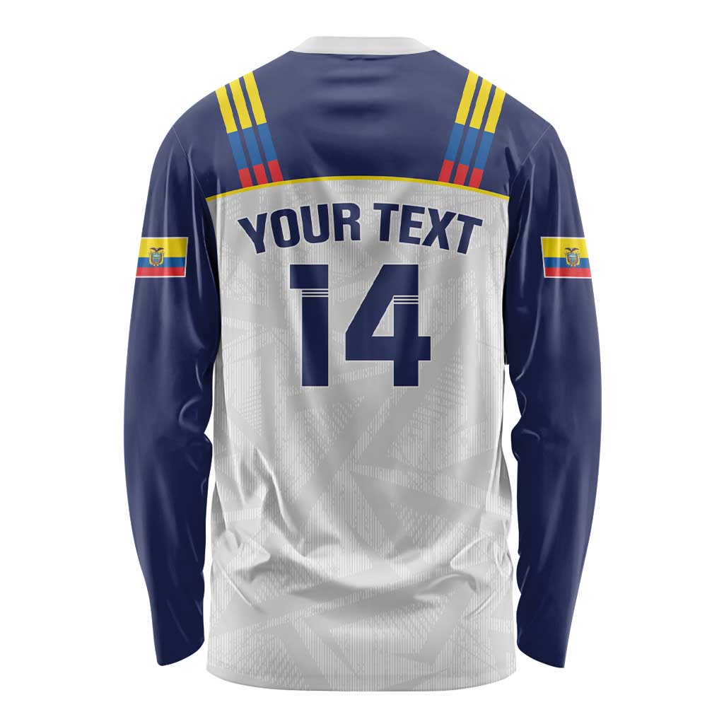 Custom Ecuador Football Long Sleeve Shirt La Tri Go Champions Condor Style