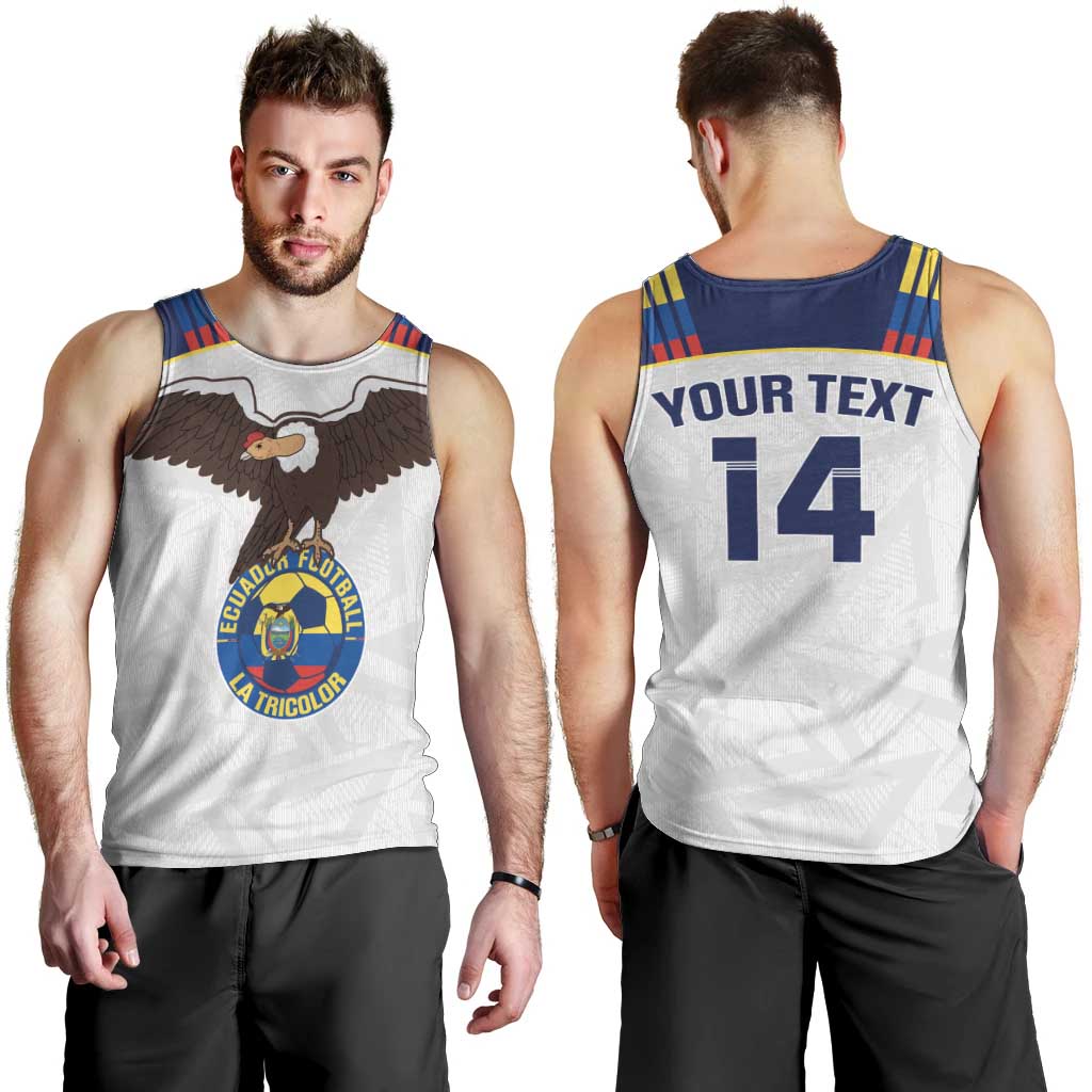 Custom Ecuador Football Men Tank Top La Tri Go Champions Condor Style