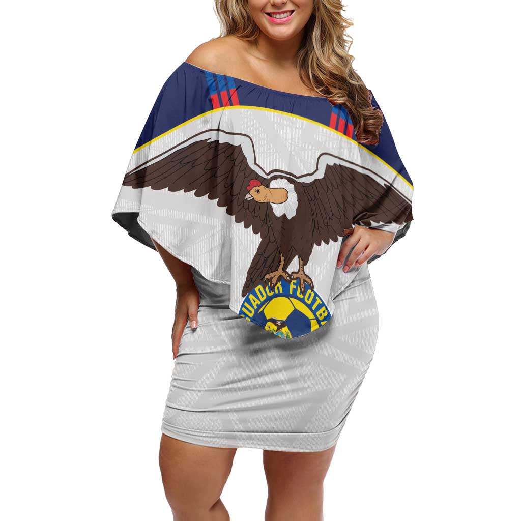 Custom Ecuador Football Off Shoulder Short Dress La Tri Go Champions Condor Style