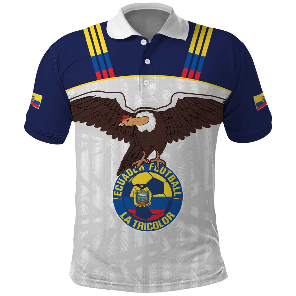 Custom Ecuador Football Polo Shirt La Tri Go Champions Condor Style