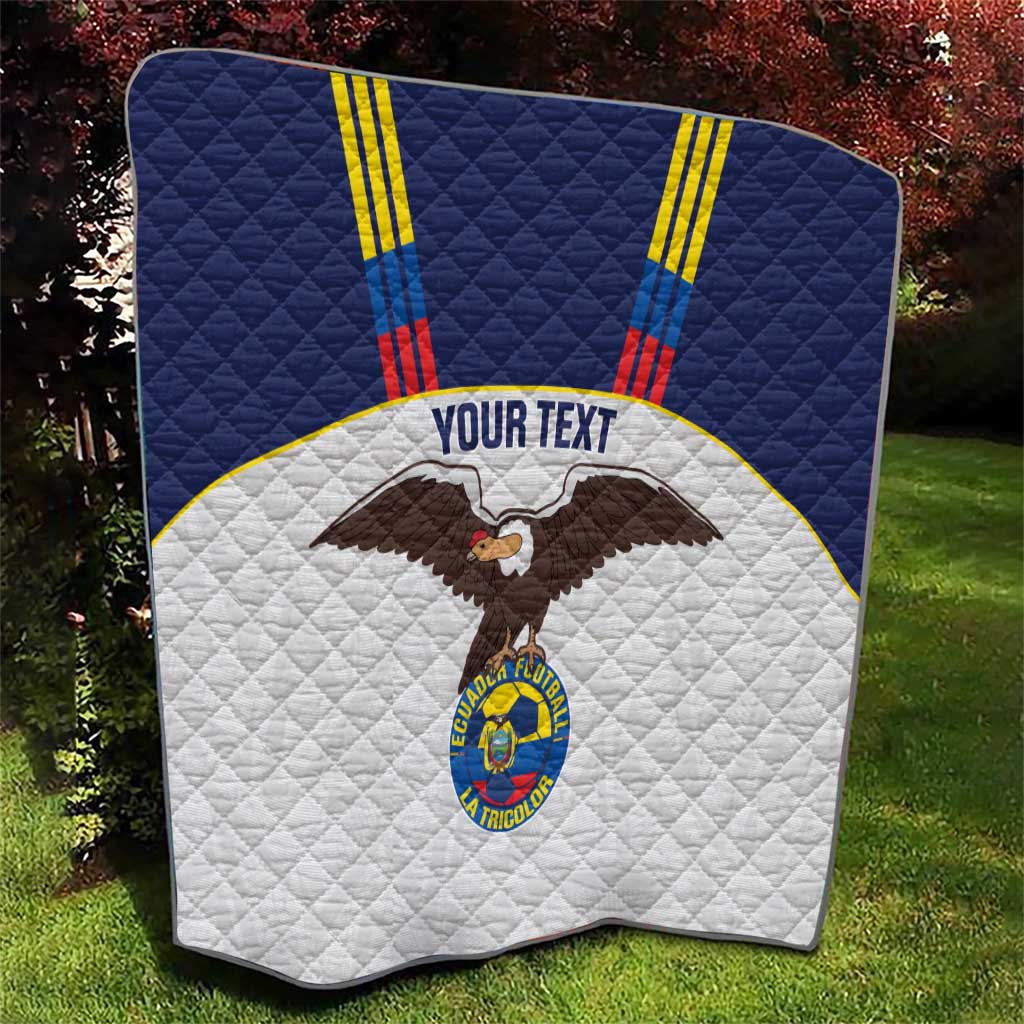 Custom Ecuador Football Quilt La Tri Go Champions Condor Style