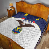 Custom Ecuador Football Quilt La Tri Go Champions Condor Style