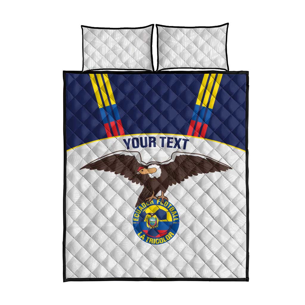 Custom Ecuador Football Quilt Bed Set La Tri Go Champions Condor Style