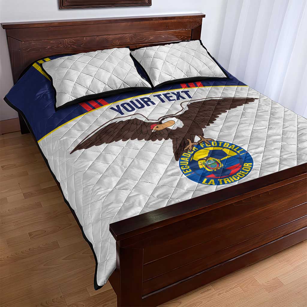 Custom Ecuador Football Quilt Bed Set La Tri Go Champions Condor Style