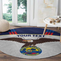 Custom Ecuador Football Round Carpet La Tri Go Champions Condor Style