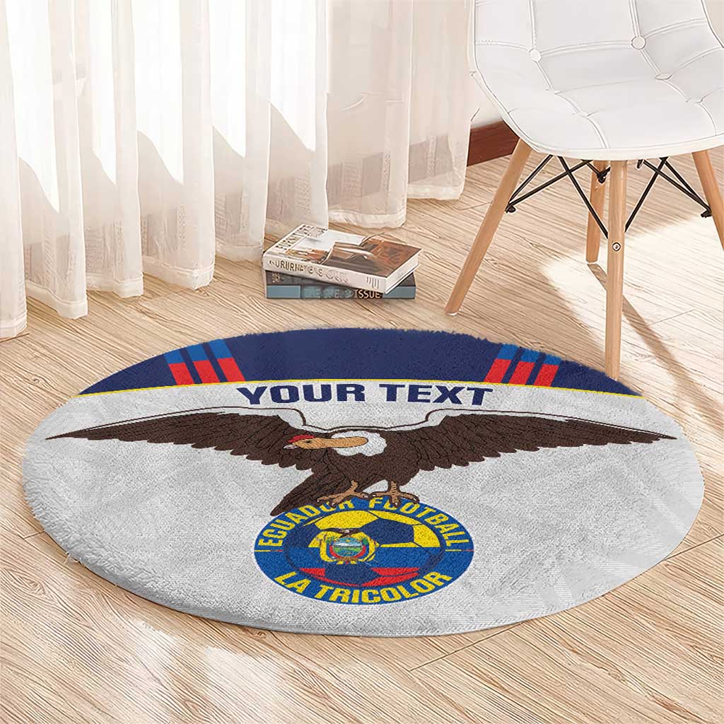 Custom Ecuador Football Round Carpet La Tri Go Champions Condor Style