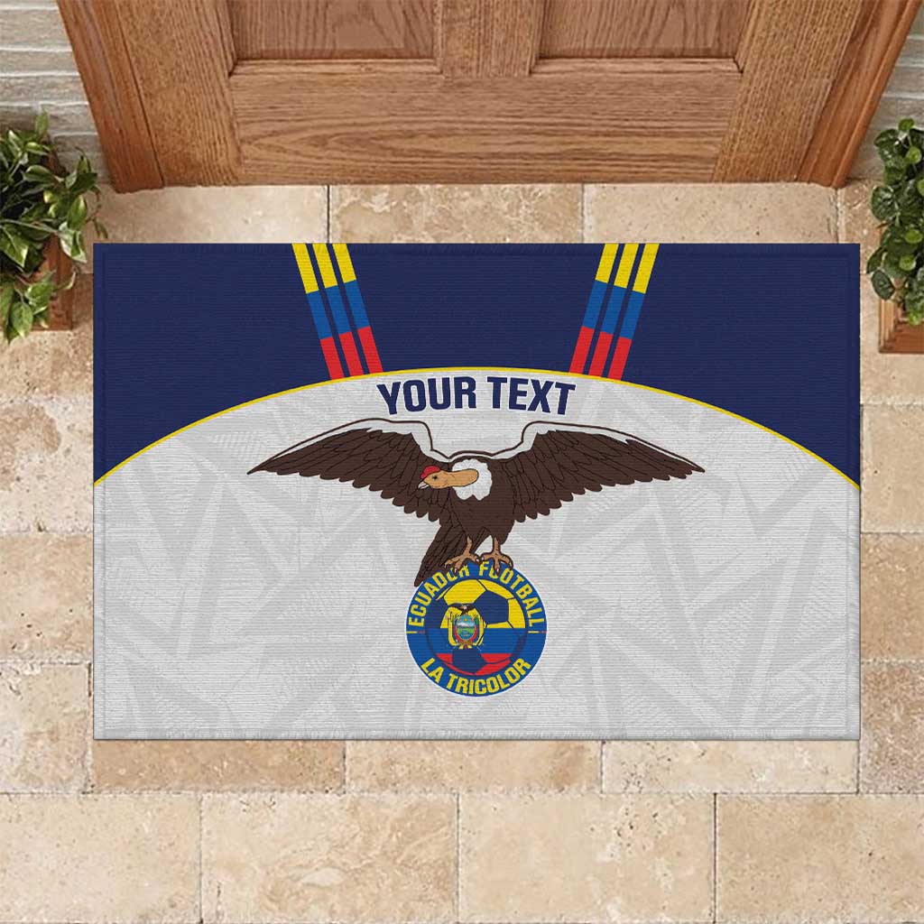 Custom Ecuador Football Rubber Doormat La Tri Go Champions Condor Style