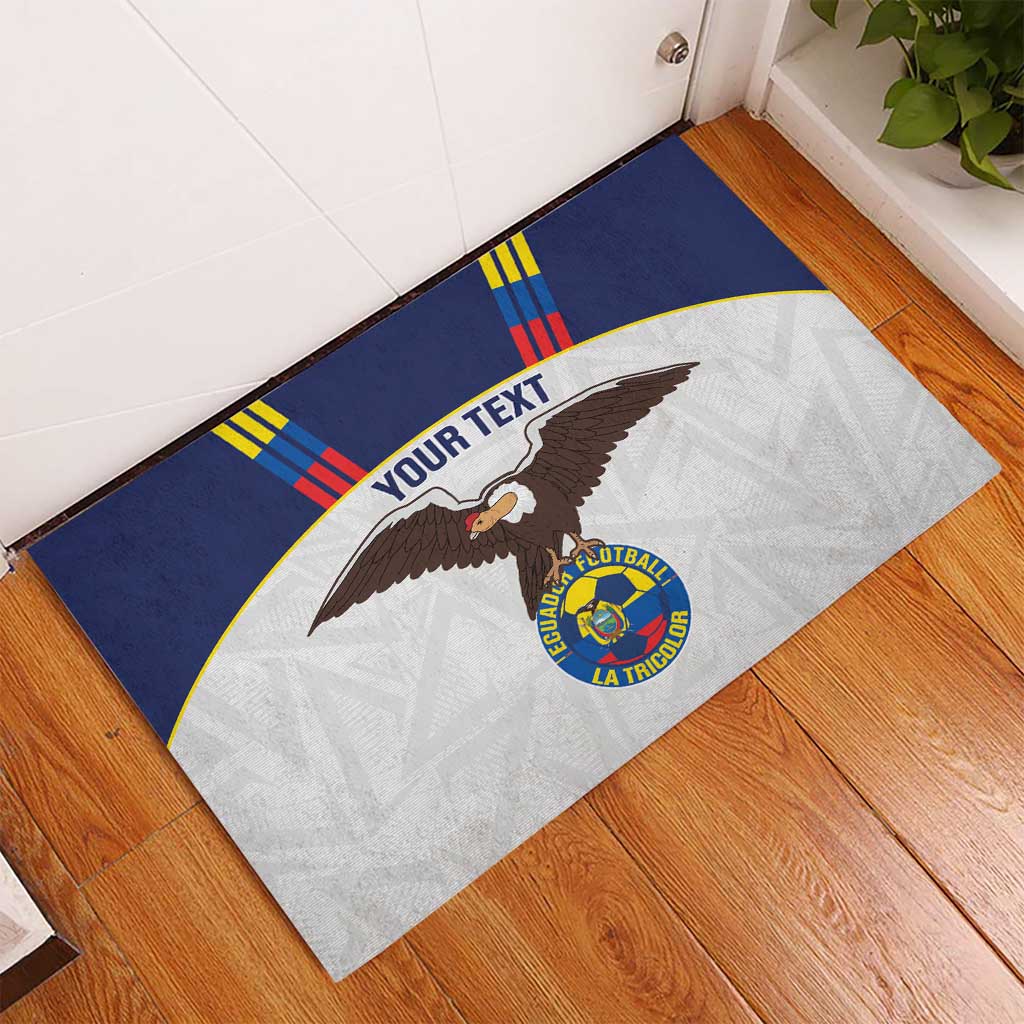 Custom Ecuador Football Rubber Doormat La Tri Go Champions Condor Style