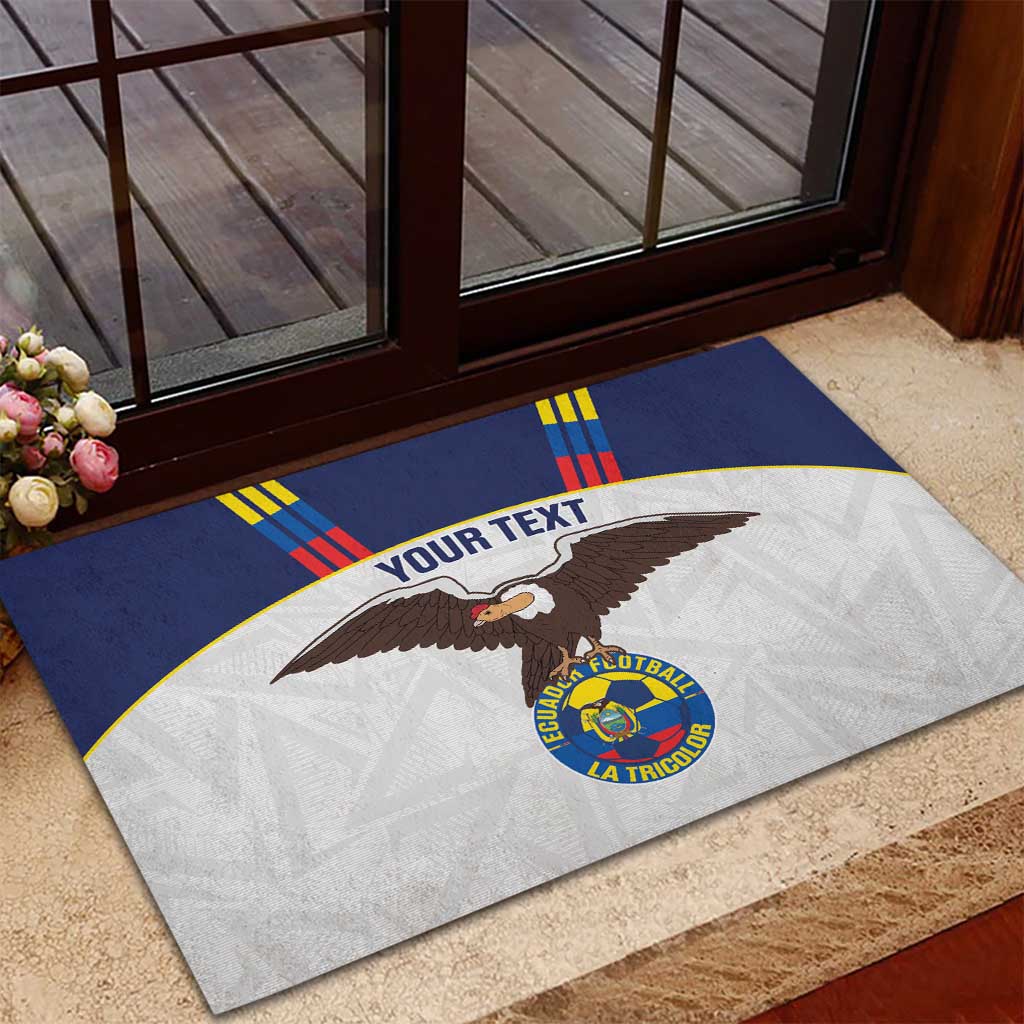 Custom Ecuador Football Rubber Doormat La Tri Go Champions Condor Style