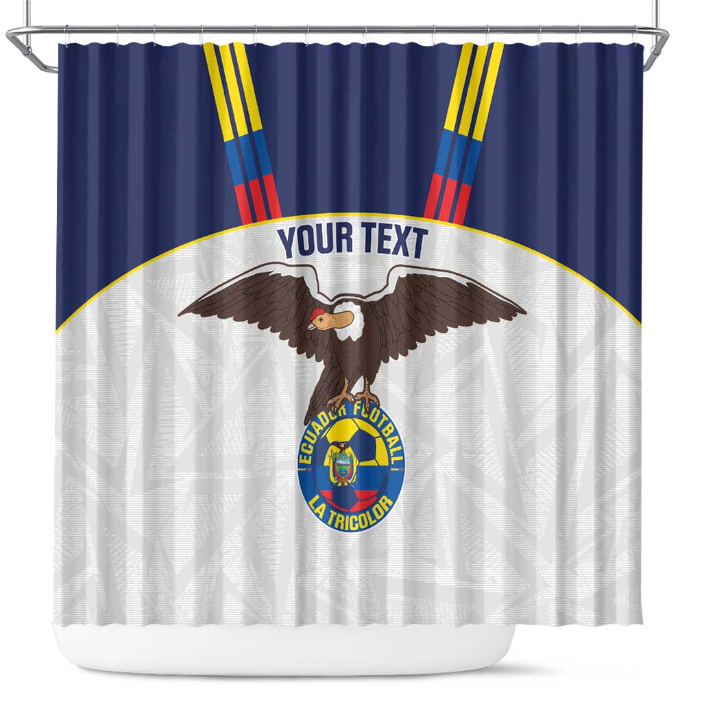 Custom Ecuador Football Shower Curtain La Tri Go Champions Condor Style