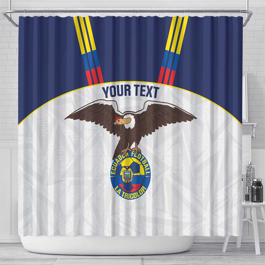 Custom Ecuador Football Shower Curtain La Tri Go Champions Condor Style