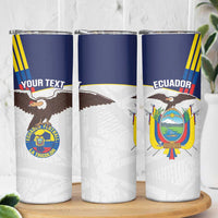 Custom Ecuador Football Skinny Tumbler La Tri Go Champions Condor Style