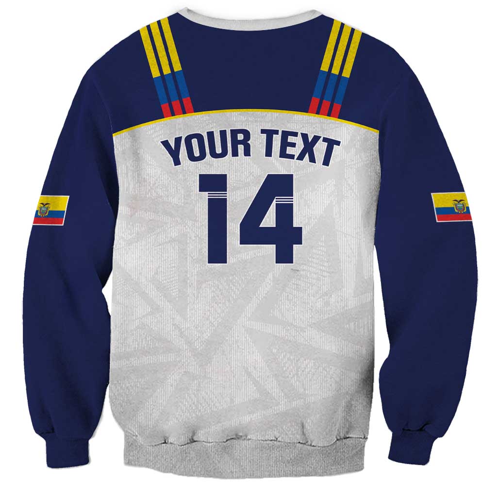 Custom Ecuador Football Sweatshirt La Tri Go Champions Condor Style