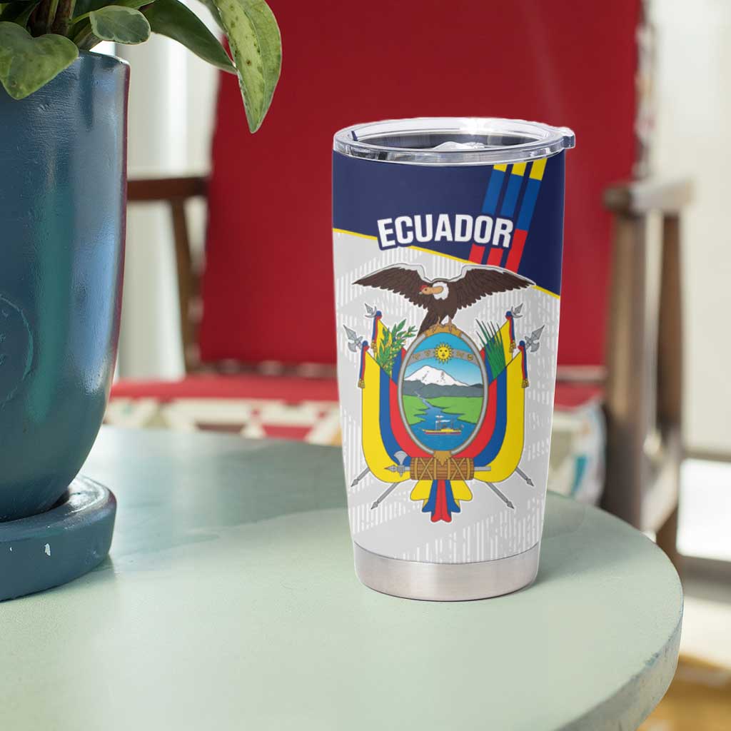 Custom Ecuador Football Tumbler Cup La Tri Go Champions Condor Style