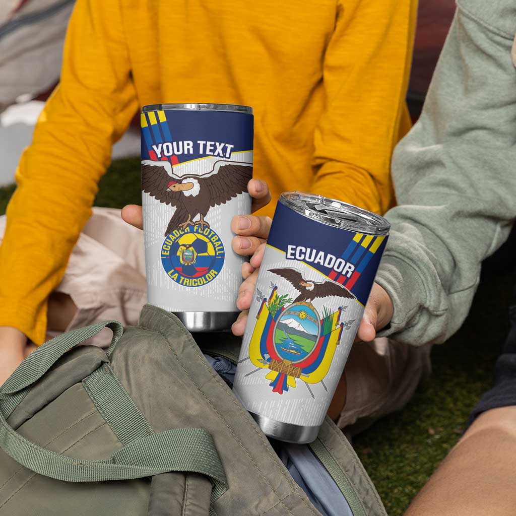 Custom Ecuador Football Tumbler Cup La Tri Go Champions Condor Style