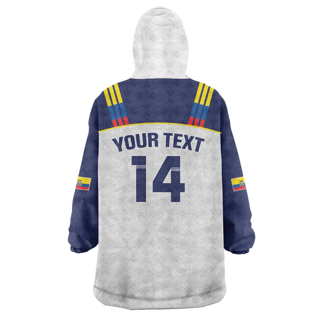 Custom Ecuador Football Wearable Blanket Hoodie La Tri Go Champions Condor Style
