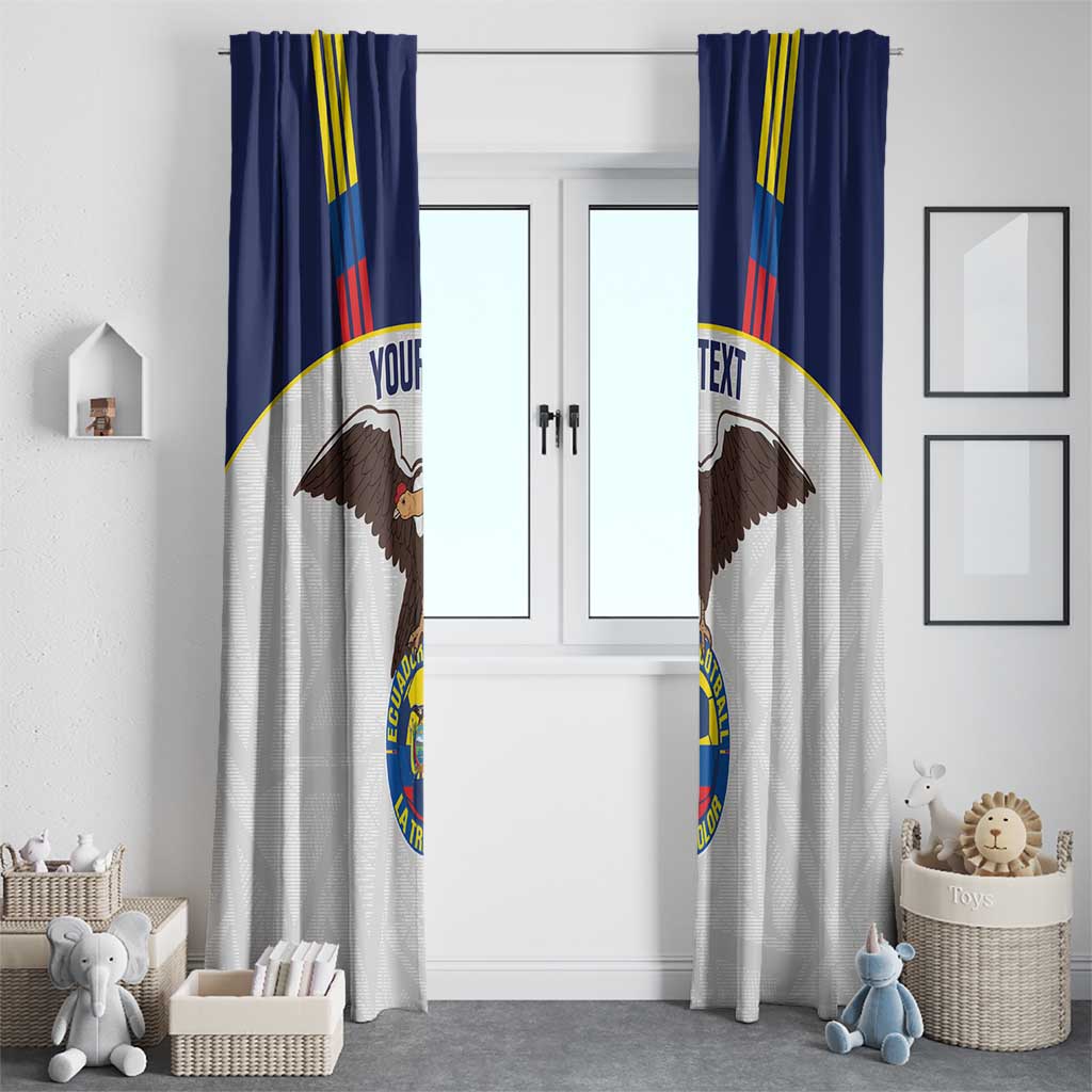 Custom Ecuador Football Window Curtain La Tri Go Champions Condor Style