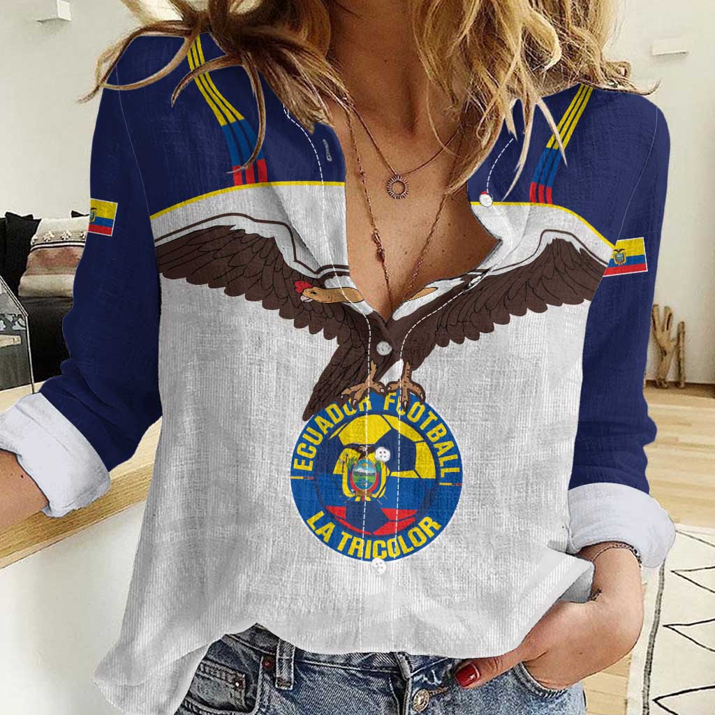 Custom Ecuador Football Women Casual Shirt La Tri Go Champions Condor Style