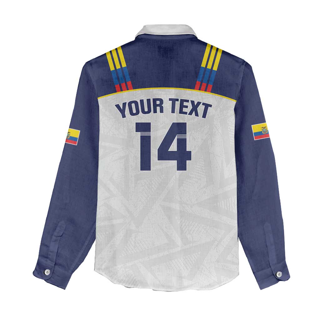 Custom Ecuador Football Women Casual Shirt La Tri Go Champions Condor Style