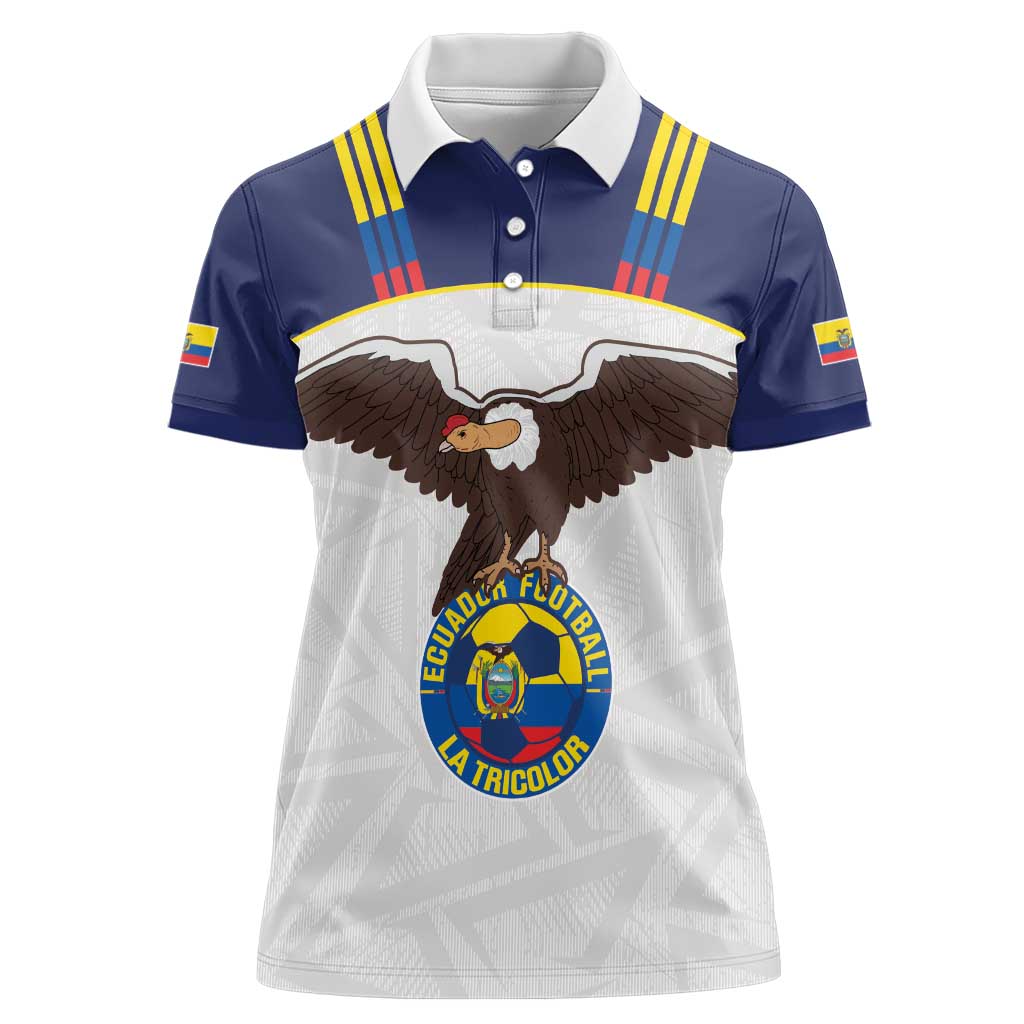 Custom Ecuador Football Women Polo Shirt La Tri Go Champions Condor Style