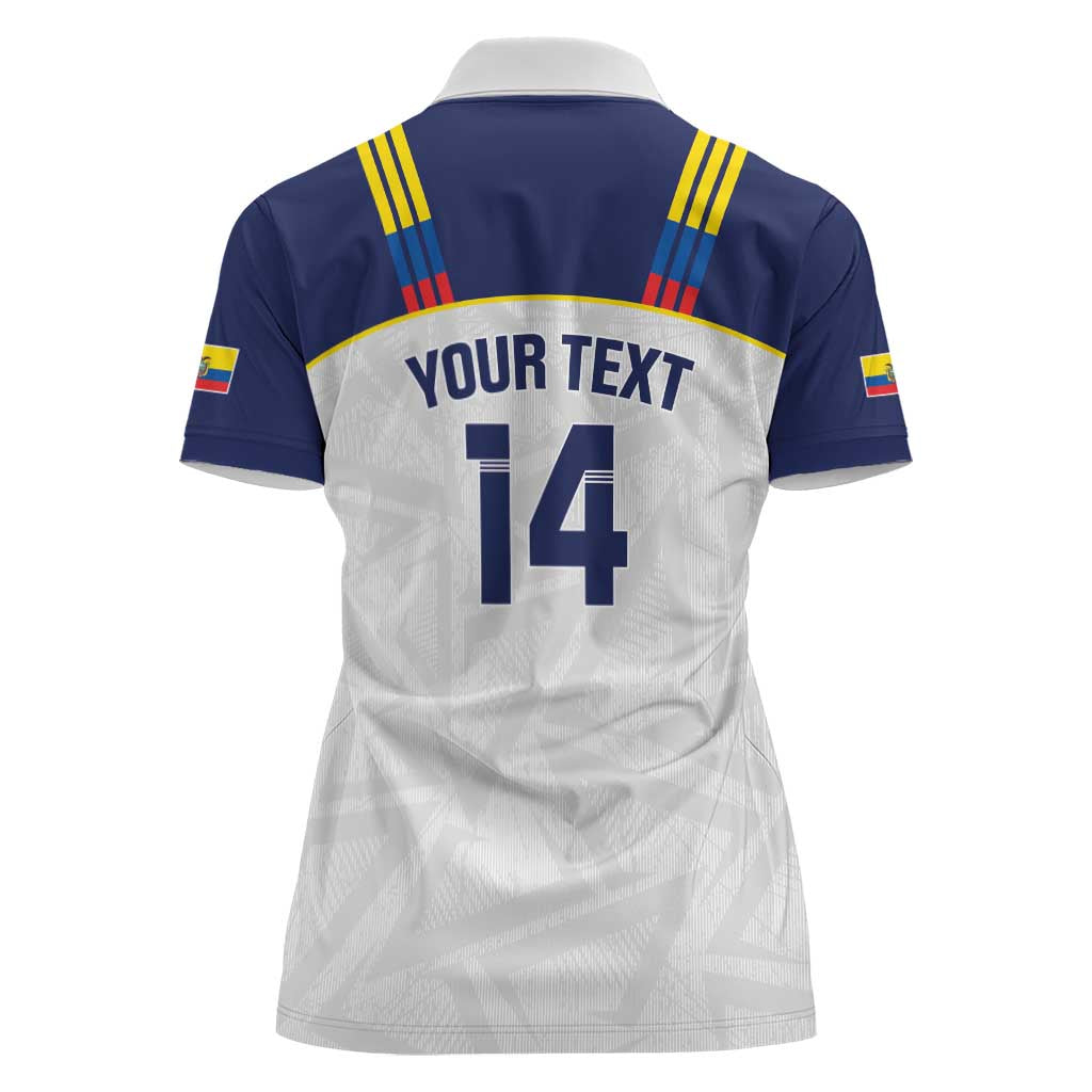Custom Ecuador Football Women Polo Shirt La Tri Go Champions Condor Style