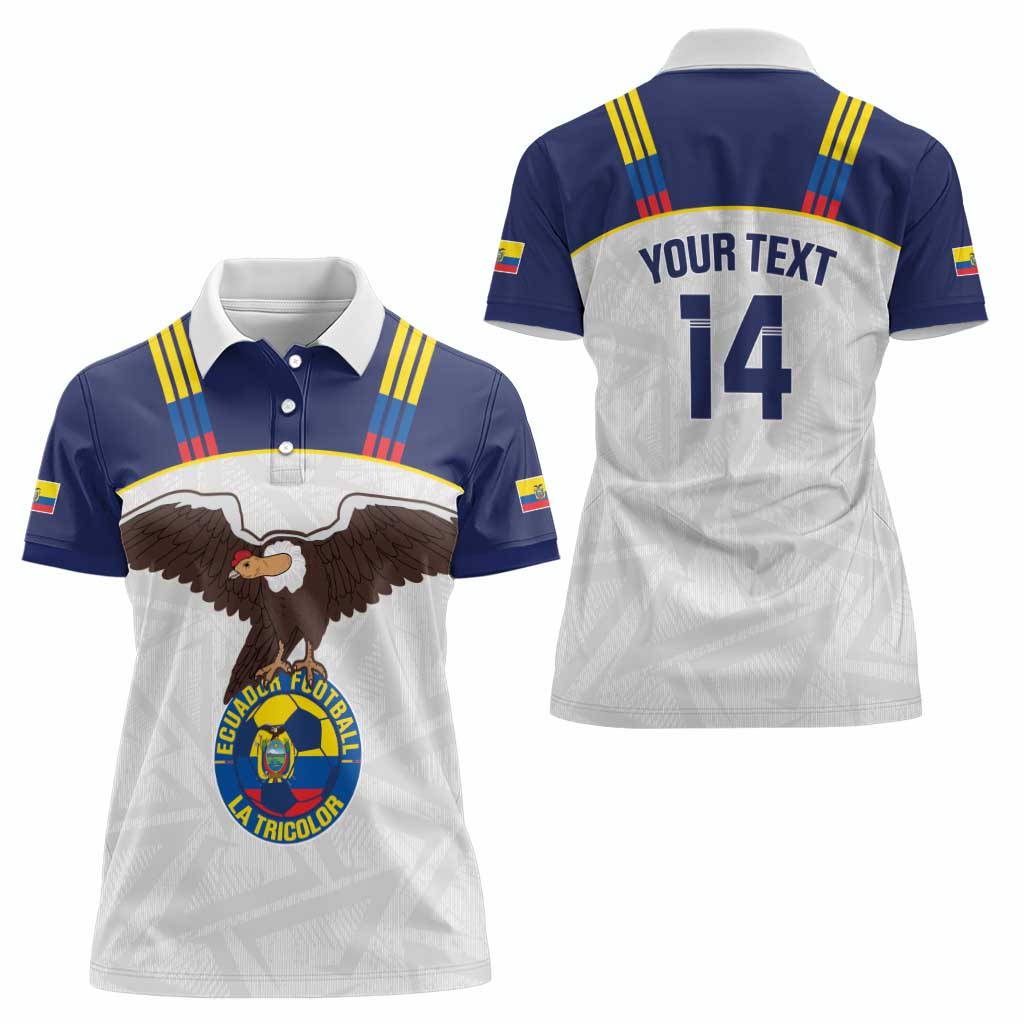 Custom Ecuador Football Women Polo Shirt La Tri Go Champions Condor Style
