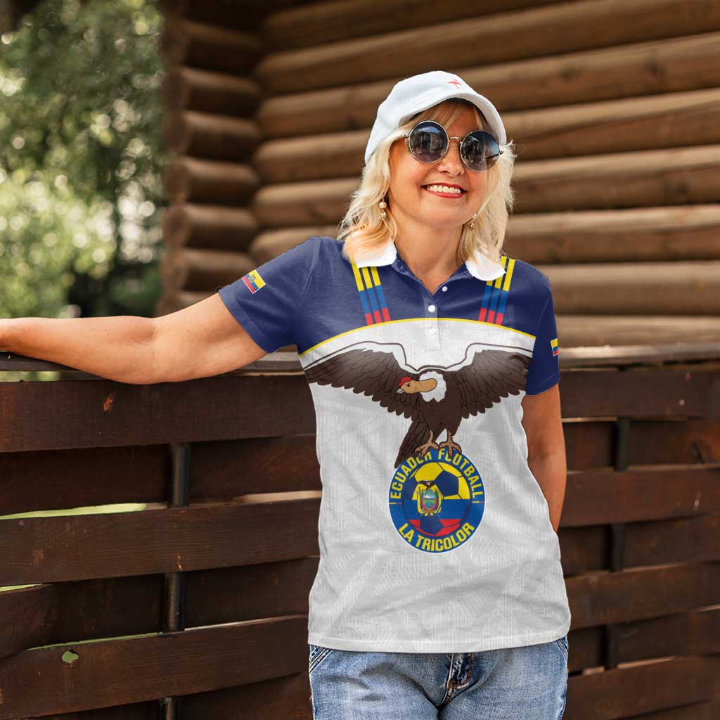 Custom Ecuador Football Women Polo Shirt La Tri Go Champions Condor Style