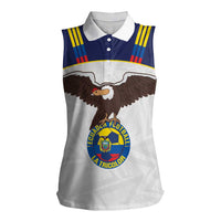 Custom Ecuador Football Women Sleeveless Polo Shirt La Tri Go Champions Condor Style