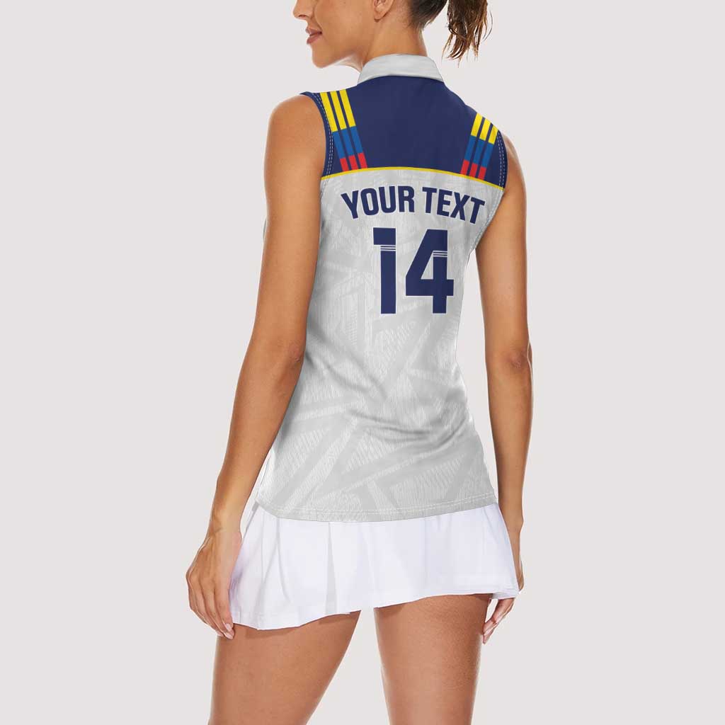 Custom Ecuador Football Women Sleeveless Polo Shirt La Tri Go Champions Condor Style