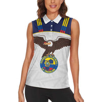 Custom Ecuador Football Women Sleeveless Polo Shirt La Tri Go Champions Condor Style