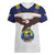 Custom Ecuador Football Women V-Neck T-Shirt La Tri Go Champions Condor Style
