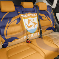Custom Anguilla Football Back Car Seat Cover Dolphins Coat Of Arms Style
