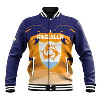 Custom Anguilla Football Baseball Jacket Dolphins Coat Of Arms Style