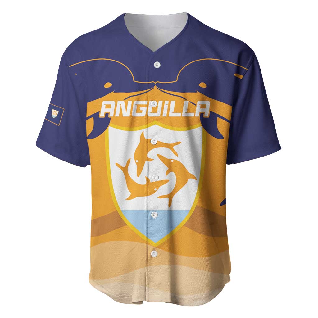 Custom Anguilla Football Baseball Jersey Dolphins Coat Of Arms Style