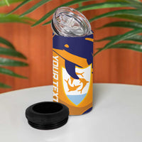 Custom Anguilla Football 4 in 1 Can Cooler Tumbler Dolphins Coat Of Arms Style