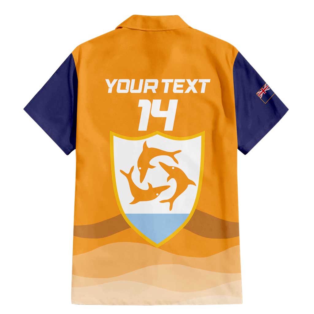Custom Anguilla Football Family Matching Mermaid Dress and Hawaiian Shirt Dolphins Coat Of Arms Style