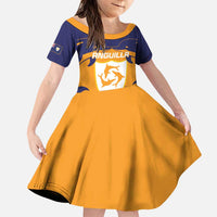 Custom Anguilla Football Family Matching Puletasi and Hawaiian Shirt Dolphins Coat Of Arms Style