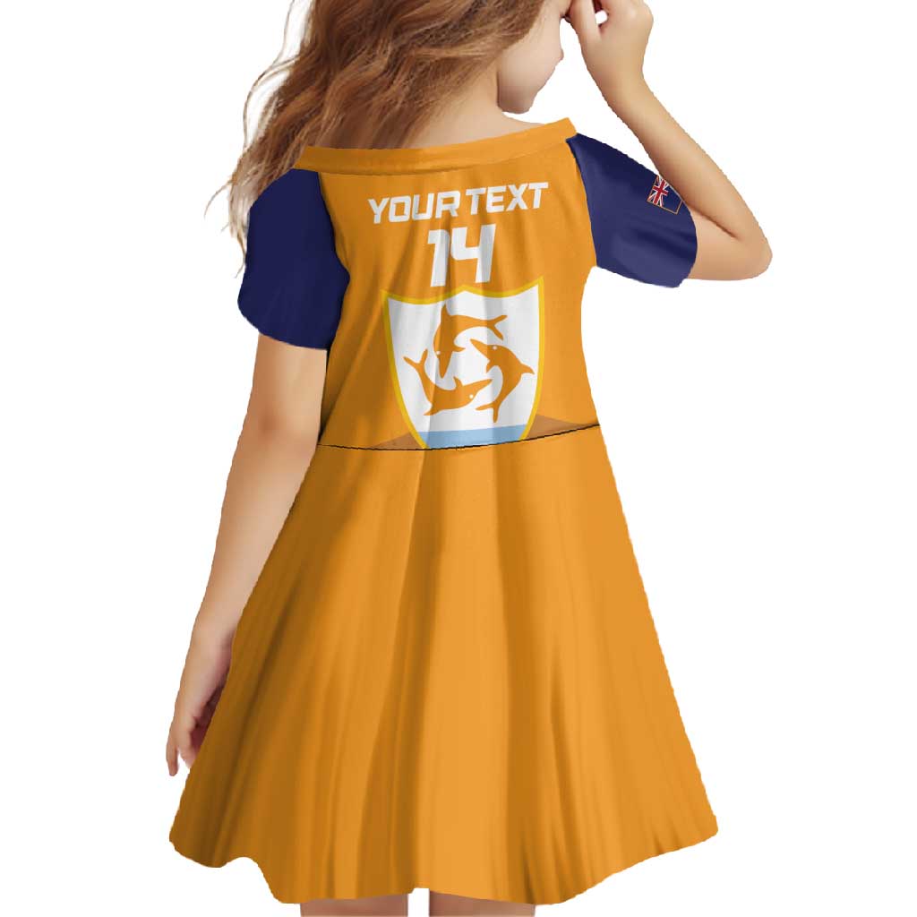 Custom Anguilla Football Family Matching Summer Maxi Dress and Hawaiian Shirt Dolphins Coat Of Arms Style