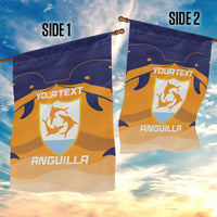 Custom Anguilla Football Garden Flag Dolphins Coat Of Arms Style