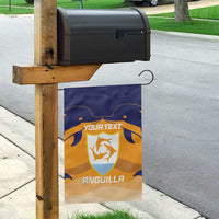 Custom Anguilla Football Garden Flag Dolphins Coat Of Arms Style