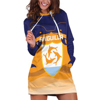 Custom Anguilla Football Hoodie Dress Dolphins Coat Of Arms Style