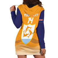 Custom Anguilla Football Hoodie Dress Dolphins Coat Of Arms Style
