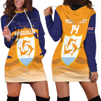 Custom Anguilla Football Hoodie Dress Dolphins Coat Of Arms Style
