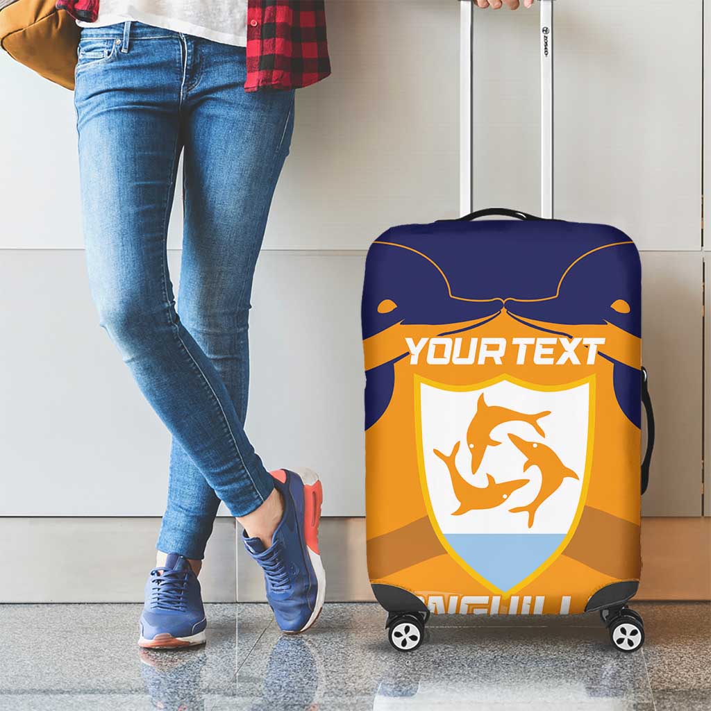 Custom Anguilla Football Luggage Cover Dolphins Coat Of Arms Style
